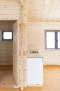370 SQ FT Insulated Pine Log Cabin Tiny House Package – Multiple Options – Energy - Efficient Design - with PACKAGE KIT (WITHOUT ELECTRICAL / ASSEMBLED) | Sold by Uncle Wiener's Wholesale