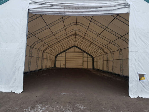 40′ WIDE DOUBLE TRUSS STORAGE BUILDINGS - with Standard 40X60X23 14.5 OZ PVC | Sold by Uncle Wiener's Wholesale