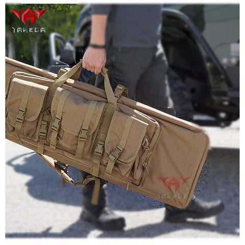 42 inch Tactical Rifle Bag with MOLLE Straps – Front View
Double Gun Backpack Case with Adjustable Straps – Side Angle
Tan MOLLE Rifle Case with Shoulder Carry
Padded Interior of Tactical Rifle Bag for Two Guns