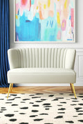 Fuchsia velvet loveseat with tufted back and gold legs in modern decor.
Ivory armless loveseat sofa with mid-century design in studio setup.
Tan velvet 2-seater with flared gold legs styled against a neutral wall.
Close-up of plush velvet texture and fluted backrest detail.
Color swatches displaying Fuchsia, Pink, Ivory, and Tan options.