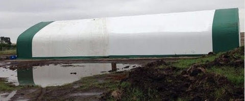 50′ WIDE DOUBLE TRUSS STORAGE BUILDINGS - with Standard 50X80X23 26.5 Oz PVC Cover | Sold by Uncle Wiener's Wholesale