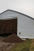50′ WIDE DOUBLE TRUSS STORAGE BUILDINGS - with Standard 50X80X23 26.5 Oz PVC Cover | Sold by Uncle Wiener's Wholesale