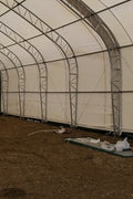 50′ WIDE DOUBLE TRUSS STORAGE BUILDINGS - with Standard 50X80X23 26.5 Oz PVC Cover | Sold by Uncle Wiener's Wholesale