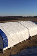 50′ WIDE DOUBLE TRUSS STORAGE BUILDINGS - with Standard 50X80X23 26.5 Oz PVC Cover | Sold by Uncle Wiener's Wholesale
