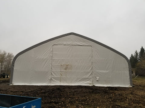 50′ WIDE DOUBLE TRUSS STORAGE BUILDINGS - with Standard 50X80X23 26.5 Oz PVC Cover | Sold by Uncle Wiener's Wholesale