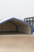 50′ WIDE DOUBLE TRUSS STORAGE BUILDINGS - with Standard 50X80X23 26.5 Oz PVC Cover | Sold by Uncle Wiener's Wholesale
