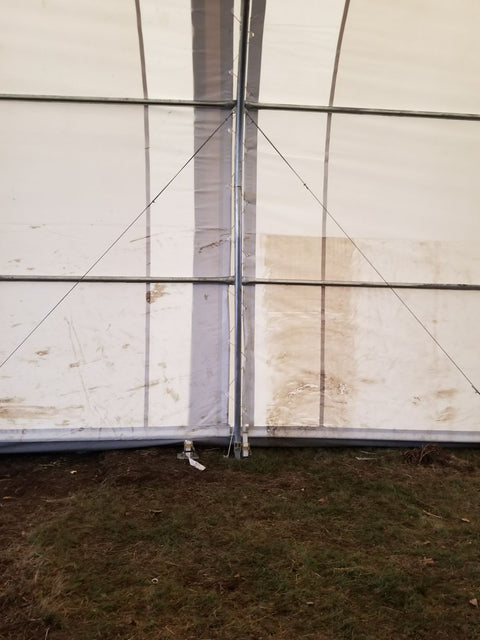 50′ WIDE DOUBLE TRUSS STORAGE BUILDINGS - with Standard 50X80X23 26.5 Oz PVC Cover | Sold by Uncle Wiener's Wholesale