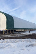 50′ WIDE DOUBLE TRUSS STORAGE BUILDINGS - with Standard 50X80X23 26.5 Oz PVC Cover | Sold by Uncle Wiener's Wholesale