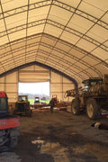 50′ WIDE DOUBLE TRUSS STORAGE BUILDINGS - with Standard 50X80X23 26.5 Oz PVC Cover | Sold by Uncle Wiener's Wholesale
