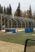 50′ WIDE DOUBLE TRUSS STORAGE BUILDINGS - with Standard 50X80X23 26.5 Oz PVC Cover | Sold by Uncle Wiener's Wholesale