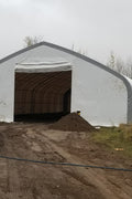 50′ WIDE DOUBLE TRUSS STORAGE BUILDINGS - with Standard 50X80X23 26.5 Oz PVC Cover | Sold by Uncle Wiener's Wholesale