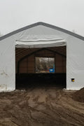 50′ WIDE DOUBLE TRUSS STORAGE BUILDINGS - with Standard 50X80X23 26.5 Oz PVC Cover | Sold by Uncle Wiener's Wholesale