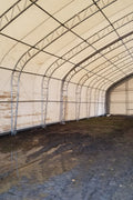 50′ WIDE DOUBLE TRUSS STORAGE BUILDINGS - with Standard 50X80X23 26.5 Oz PVC Cover | Sold by Uncle Wiener's Wholesale