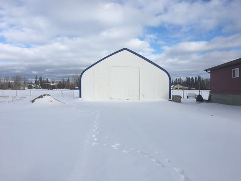 50′ WIDE DOUBLE TRUSS STORAGE BUILDINGS - with Standard 50X80X23 26.5 Oz PVC Cover | Sold by Uncle Wiener's Wholesale