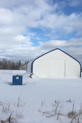 50′ WIDE DOUBLE TRUSS STORAGE BUILDINGS - with Standard 50X80X23 26.5 Oz PVC Cover | Sold by Uncle Wiener's Wholesale