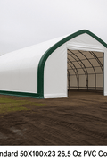 50′ Wide Double Truss Storage Buildings – Heavy - Duty PVC Shelter - Portable Industrial Storage Building with Standard 50X120X23 26.5 Oz PVC Cover | Sold by Uncle Wiener's Wholesale