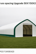 50′ Wide Double Truss Storage Buildings – Heavy - Duty PVC Shelter - Portable Industrial Storage Building with 8FT Truss spacing Upgrade 50X150X23 | Sold by Uncle Wiener's Wholesale