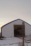 60′ WIDE DOUBLE TRUSS STORAGE BUILDINGS - with Standard 60X100X25 26.5 OZ PVC Cover | Sold by Uncle Wiener's Wholesale