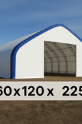 60′ Wide Double Truss Storage Buildings – Heavy - Duty PVC Shelter | Extra - Large Portable Warehouse - Extra - Large Industrial Storage Shelter with Standard 60X120X25 26.5 OZ PVC Cover | Sold by Uncle Wiener's Wholesale