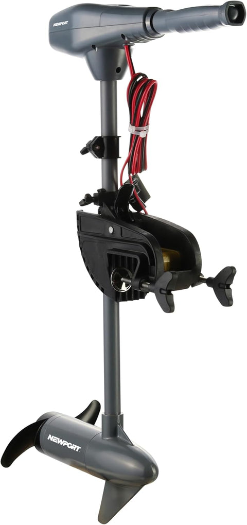 Newport Vessels Kayak Series 36lb/55lb Thrust Transom Mounted Saltwater Electric Trolling Motor w/LED Battery Indicator (24" Shaft)