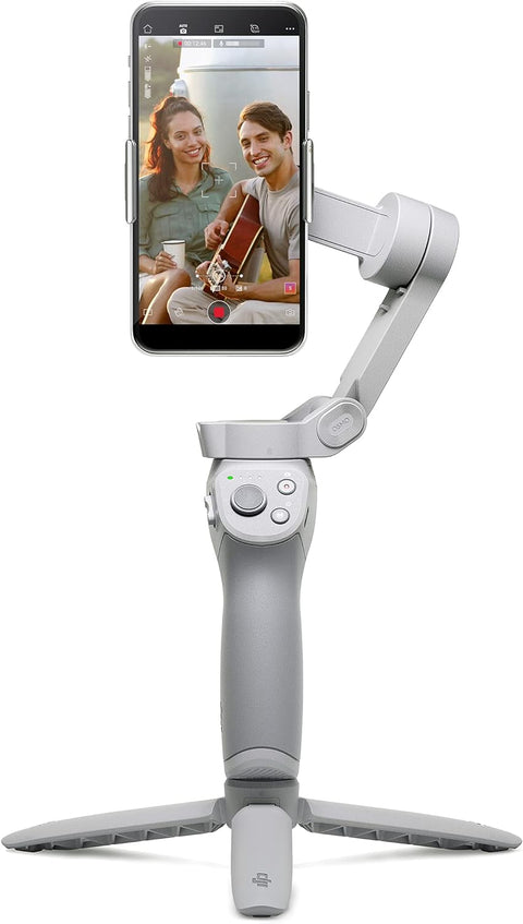DJI OM 4 SE - Stabilisateur de cardan pour smartphone à 3 axes avec trépied, design magnétique, portable et pliable, ActiveTrack 3.0, mode histoire, stabilisateur de vlogging, vidéo YouTube TikTok,