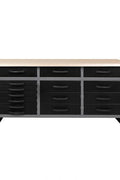 63" Heavy - Duty Metal Workbench with 15 Drawers | Garage Tool Storage Organizer - with Black | Sold by Uncle Wiener's Wholesale
