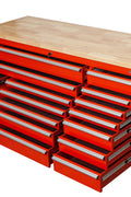 6FT 17 - Drawer Tool Bench Workstation & Tool Box – Heavy - Duty Rolling Workbench with Power Outlets & USB | Multi - Color Options - with Inferno Red | Sold by Uncle Wiener's Wholesale