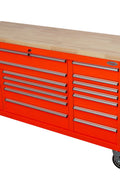 6FT 17 - Drawer Tool Bench Workstation & Tool Box – Heavy - Duty Rolling Workbench with Power Outlets & USB | Multi - Color Options - with Inferno Red | Sold by Uncle Wiener's Wholesale