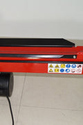 7-Ton electric hydraulic log splitter side view

Compact electric log splitter with wheels and handle

Heavy-duty red log splitter for firewood