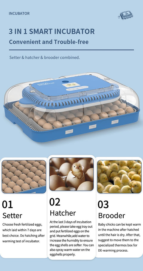 70 - Egg Digital Automatic Incubator & Brooder Set – All - in - One Hatching System | SKU 617EW70 - with | Sold by Uncle Wiener's Wholesale