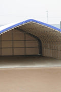 70′ WIDE DOUBLE TRUSS STORAGE BUILDINGS - with Standard 70X100X28 26.5 OZ PVC Cover | Sold by Uncle Wiener's Wholesale