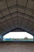 70′ WIDE DOUBLE TRUSS STORAGE BUILDINGS - with Standard 70X150X28 26.5 OZ PVC Cover | Sold by Uncle Wiener's Wholesale