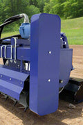 72" hydraulic soil conditioner attachment on a skid steer
Remote-controlled drum system with carbide teeth
Side view of skid steer soil conditioner in action
Soil prep tool for seedbeds and landscaping
Durable construction of 72-inch soil conditioner