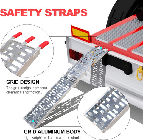750 lbs Aluminum ATV Loading Ramp – 7 FT Heavy - Duty Foldable | 1123AR - with Single Ramp | Sold by Uncle Wiener's Wholesale