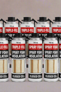 Closed Cell Spray Foam Application on Wall Studs

750 mL Triple-Fill PU Spray Foam Can – Front View

12-Pack Triple-Fill Foam Cans for Insulation

Polyurethane Foam Spray – High Expansion Sealant

Thermal & Acoustic Insulation for Construction Projects