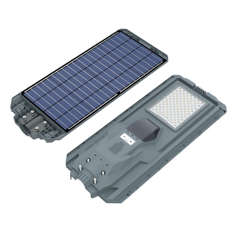 800W All - in - One Solar LED Street Light with Arm & Bracket – Motion Sensor, Remote, 3000 Lumens, IP65 Outdoor Light QYJM03800 - with | Sold by Uncle Wiener's Wholesale