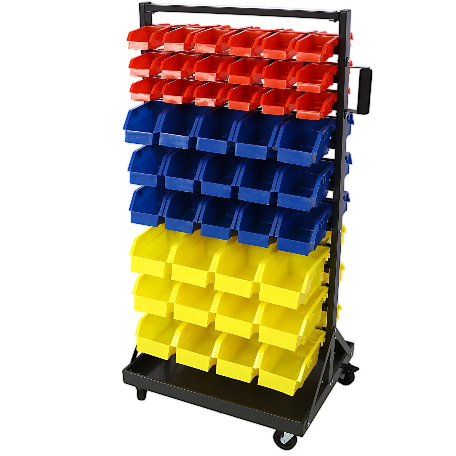 90 Bin Double-Sided Storage Rack with Casters – 450 lb Capacity – Uncle ...