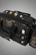 Black tactical backpack front view with MOLLE system and straps

Compact hiking backpack for camping and survival gear

Side view of military tactical backpack with rugged zippers

Outdoor travel backpack with padded shoulder straps

MOLLE-compatible tactical bag for hiking, trekking, and everyday use
