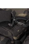 Black tactical backpack front view with MOLLE system and straps

Compact hiking backpack for camping and survival gear

Side view of military tactical backpack with rugged zippers

Outdoor travel backpack with padded shoulder straps

MOLLE-compatible tactical bag for hiking, trekking, and everyday use