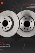 A - Premium 11.81 inch (300mm) Front Vented Disc Brake Rotors Compatible with Select Cadillac Models - ATS 2013 - 2017, CT4 2020 - 2023, 2 - PC Set - with | Sold by Uncle Wiener's Wholesale