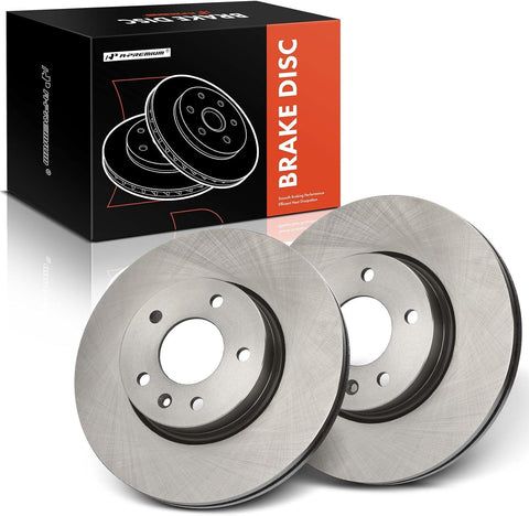 A - Premium 11.81 inch (300mm) Front Vented Disc Brake Rotors Compatible with Select Cadillac Models - ATS 2013 - 2017, CT4 2020 - 2023, 2 - PC Set - with | Sold by Uncle Wiener's Wholesale