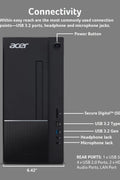 Acer Aspire TC - 1770 - UR11 Desktop | 13th Gen Intel Core i5 - 13400 10 - Core Processor | 8GB 3200MHz DDR4 | 512GB M.2 2280 PCIe Gen 4 SSD | SD Card Reader | Intel Wi - Fi 6E AX211 | Windows 11 Home,Black - with | Sold by Uncle Wiener's Wholesale