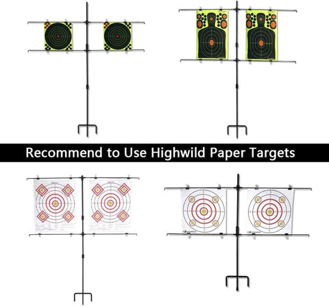 Adjustable Paper Target Stand Frame with 8 Clips – Portable Shooting Target Holder for Outdoor & Range Practice S1276 - with 1 PC Paper Target Stand Frame | Sold by Uncle Wiener's Wholesale