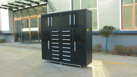 All - Steel Heavy - Duty Workbench Tool Cabinets | 16 & 32 Drawer Garage Storage - with 32 Drawers | Sold by Uncle Wiener's Wholesale