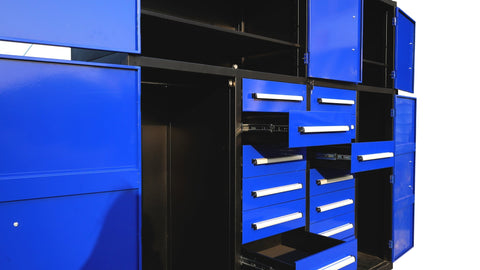 All - Steel Heavy - Duty Workbench Tool Cabinets | 16 & 32 Drawer Garage Storage - with 32 Drawers | Sold by Uncle Wiener's Wholesale