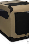 Amazon Basics Folding Soft Crate for Cat, Dog, Rabbit, Portable and Collapsible, 36 Inch, Tan, 35.8"L x 24.0"W x 24.0"H - with | Sold by Uncle Wiener's Wholesale