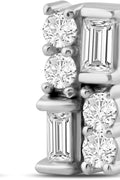 Amazon Essentials White 10K Gold 0.25 cttw Round and Baguette Diamonds Stud Earrings - with | Sold by Uncle Wiener's Wholesale