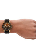 Armani Exchange Men's Armani Exchange Three - Hand Date Black Silicone Watch - with black | Sold by Uncle Wiener's Wholesale