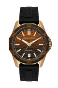 Armani Exchange Men's Armani Exchange Three - Hand Date Black Silicone Watch - with black | Sold by Uncle Wiener's Wholesale
