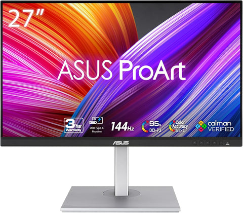 ASUS ProArt Display 27” 1440P Professional Monitor (PA278CGV) - IPS, QHD (2560 x 1440), 144Hz, 95% DCI - P3, ΔE < 2, Calman Verified, USB - C PD 90W, FreeSync Premium, DisplayHDR 400, Height Adjustable - with | Sold by Uncle Wiener's Wholesale